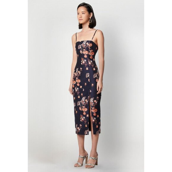 ELLIATT Platinum Midi Dress Black Floral Size Large - Picture 3 of 9